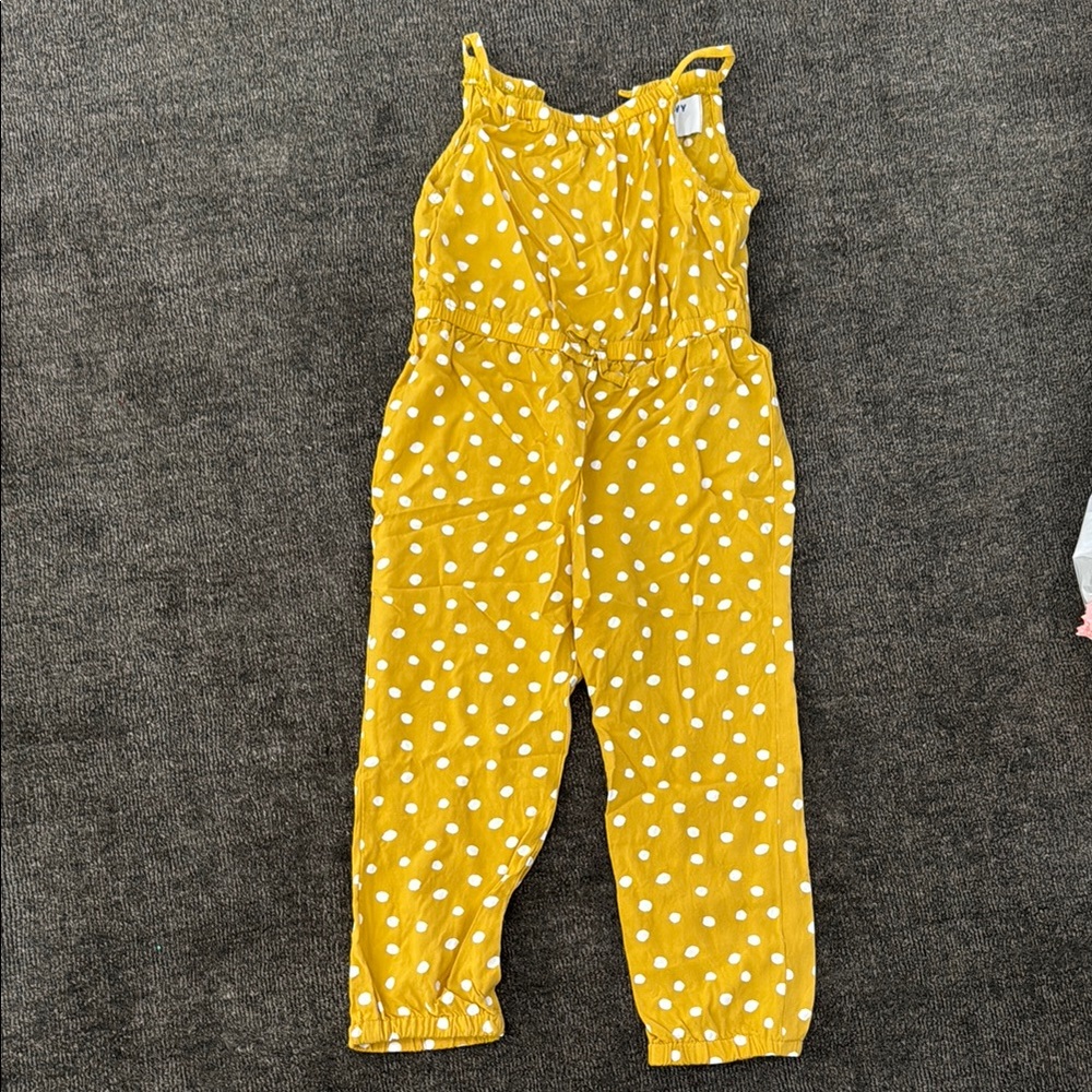 LIKE NEW Old Navy Polka Dot Yellow Pant Romper